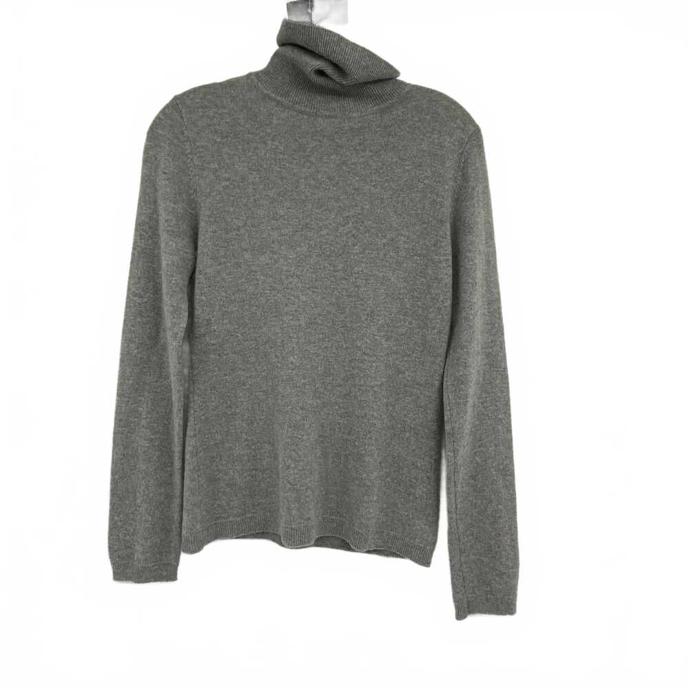 Garnet Hill Gray Cashmere Turtleneck Sweater | Women’s S